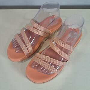 Vince Camuto Rallsan Strappy Crystal Women's Sandals Mimosa Size 8
